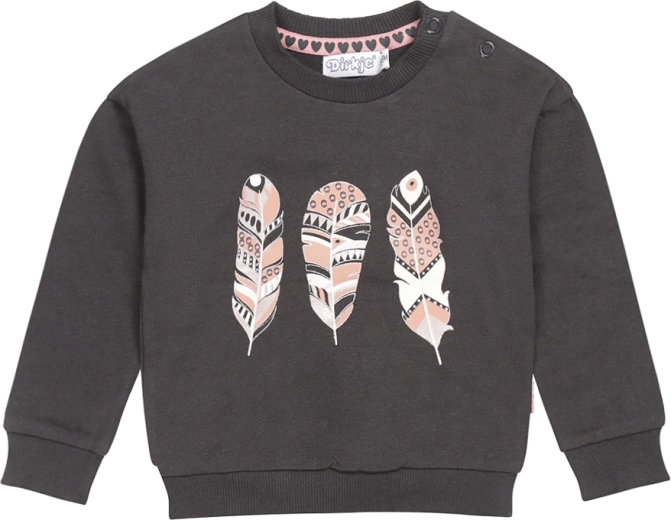 Dirkje girls’ sweatshirt dark grey size 68