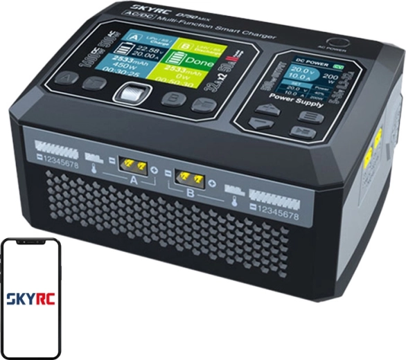 Kahekanaliline AC/DC laadija SKYRC D750 Mix mudeliakudele