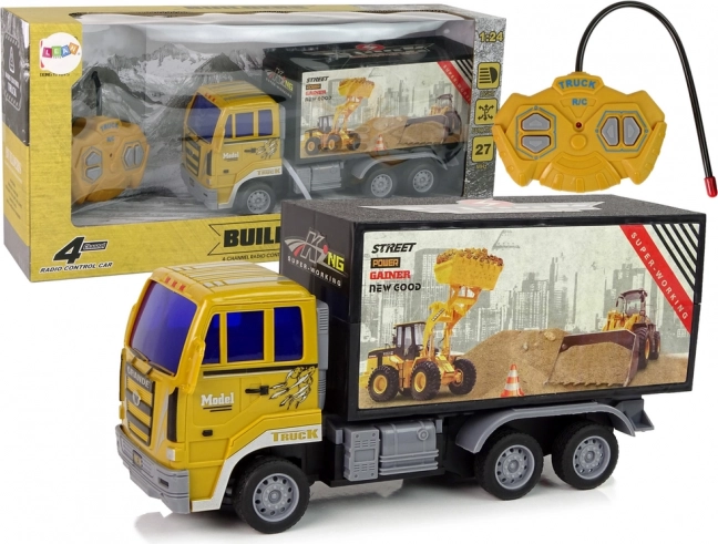 Yellow Remote-Controlled Construction Truck 1:24