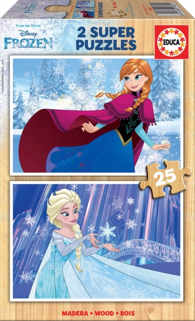 Puidust pusle FROZEN 2 × 25 tükki EDUCA