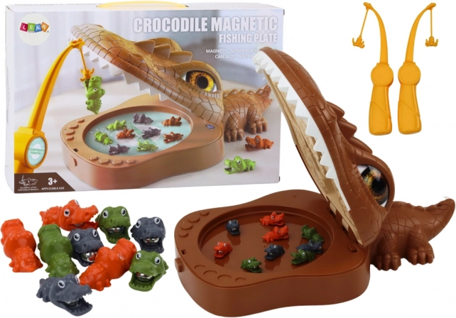 Magnetic Fishing Game Crocodile – Brown