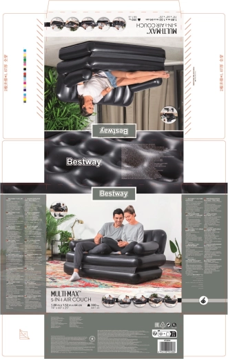 5-in-1: from sofa to a full-size bed
