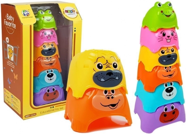 Colorful Pyramid Animals for Babies