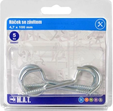 Keermega konks Zn 100 × 4,7 mm, pakendis 5 tk