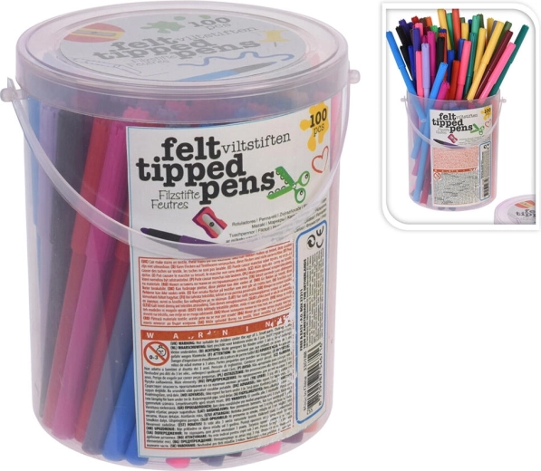 Vildikate komplekt 20 värviga plastkarbis, 100 tk