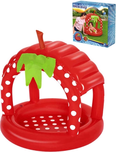 Bestway täispuhutav laste bassein maasikas koos katusega 91 × 91 × 91 cm
