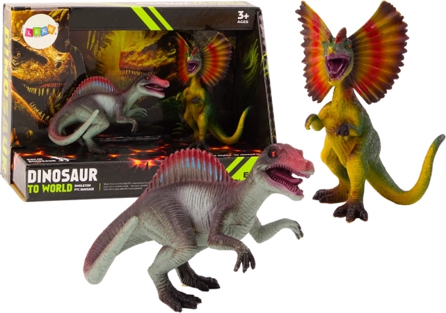 Dinosauruste figuuride komplekt: spinosaurus ja dilofozaurus, 2 tk