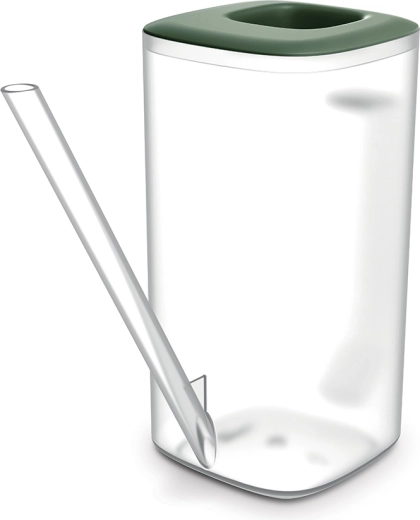 TUBI Watering Can 1.6 l – transparent, dark green accents