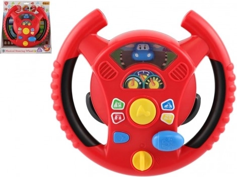 Interactive Steering Wheel with Lights and Sounds