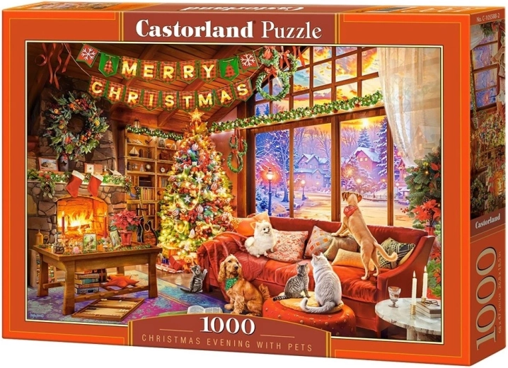 Castorland puzzle Christmas Eve with pets 1000 pieces