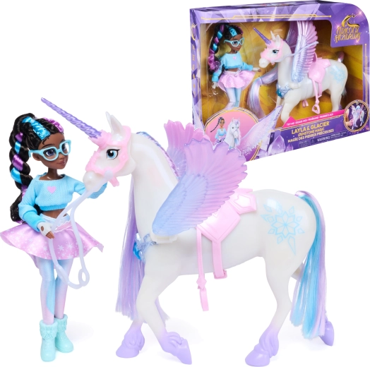 Spin Master Unicorn Academy Layla ja ükssarvik Glacier Gemstone Magic valgus- ja heliefektidega