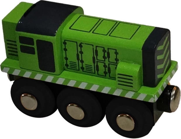 Babu wooden engine light green