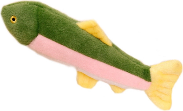 Värviline plüüsist kalake piiksutiga 30 cm