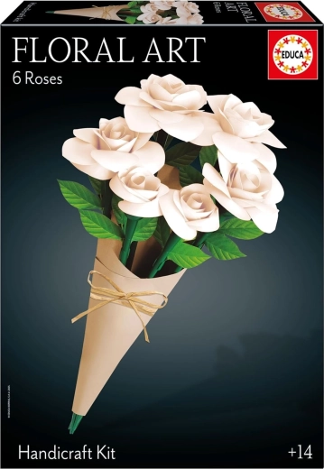 Educa 3D pusle Floral Art – valged roosid