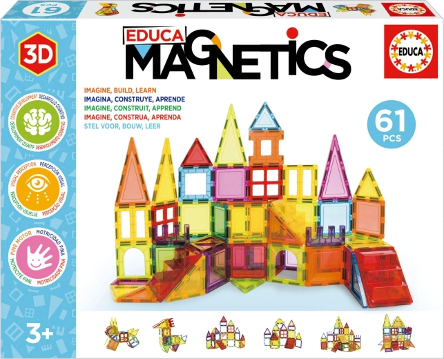 Educa magnetiline ehituskomplekt Magnetics, 61 detaili