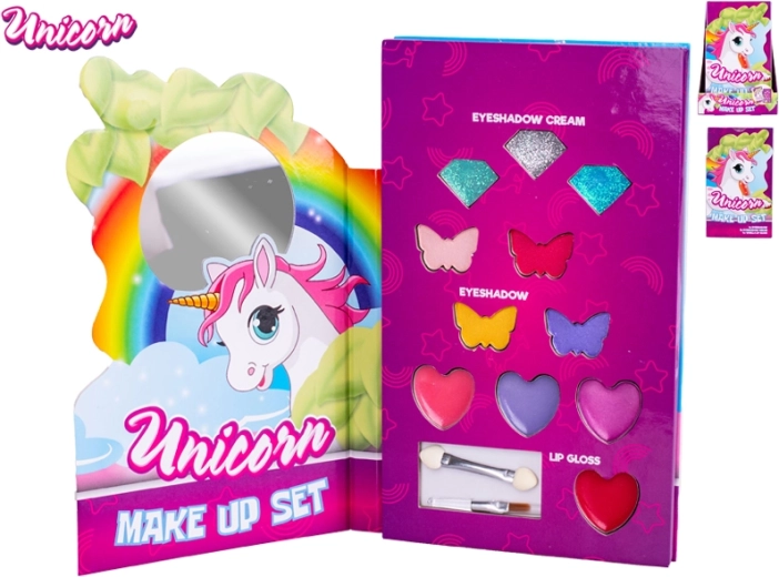 Kids' Unicorn Makeup Palette with Eyeshadows, Glitters and Lip Glosses