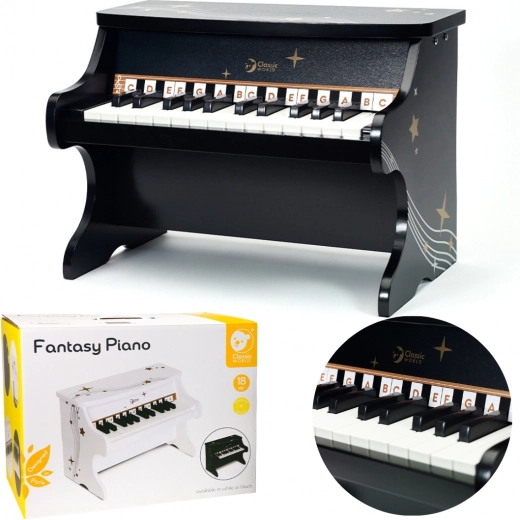 Laste pianino Classic World – must puidust