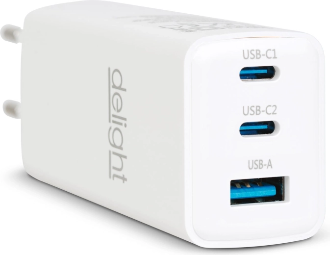 Võrguadapter USB-A 20 W ja USB-C PD 45 W-ga, valge
