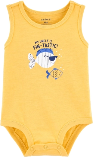 Carter's sleeveless cotton bodysuit Blue Chameleon for boys 12 m