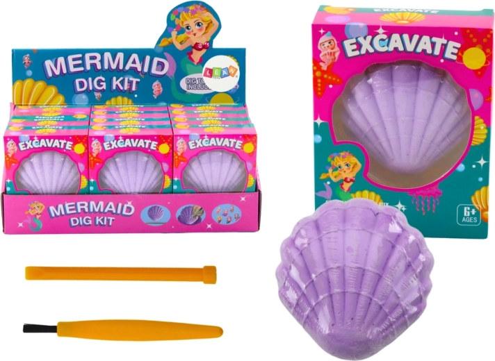 Archaeology Set Mermaid in a Shell Chisel Brush