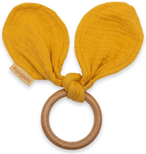 Teether Ears New Baby Ears Mustard