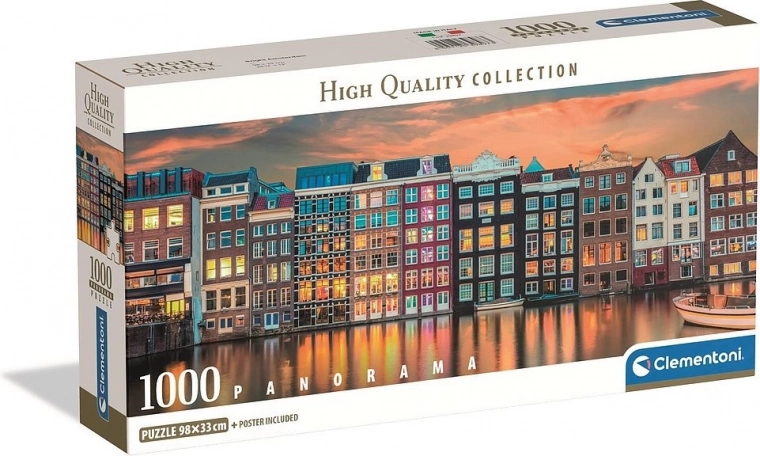 Clementoni panoramic puzzle Morning in Amsterdam 1000 pieces