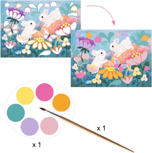 Painting with pastel colors and a soft brush
