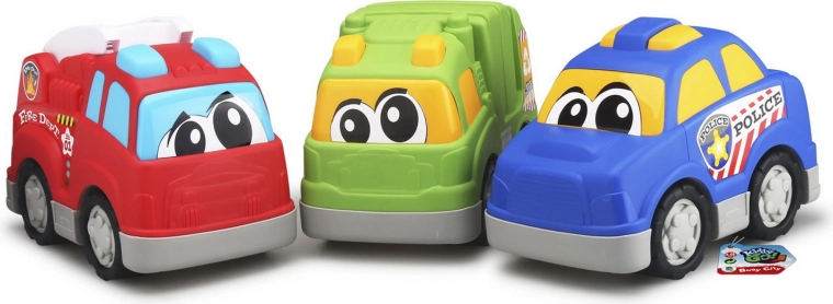 Laste autod 24 cm – prügiauto, tuletõrjeauto ja politseiauto