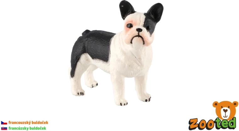 Prantsuse buldog – koerafiguur 5 cm - 1 tk