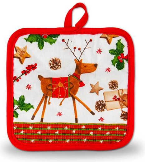 Christmas cotton pot holder TORO, 17 × 17 cm, mix of motifs