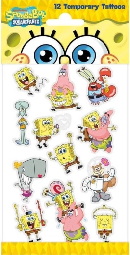 Ajutised SPONGEBOB-i tätoveeringud lastele
