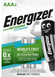 Energizer Extreme AAA laetavad patareid 800 mAh, 2 tk