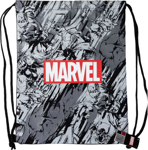 Marveli muster – isoleeritud nööriga kokkutõmmatav kott 30 × 40 cm – 1 tk