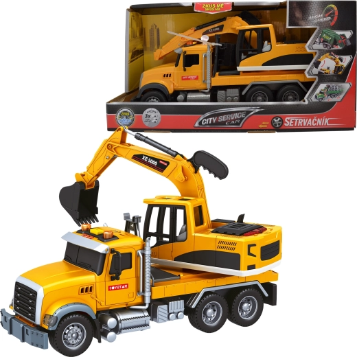 Remote-Controlled Excavator 1:14 CITY SERVICE CAR with Lights and Sounds