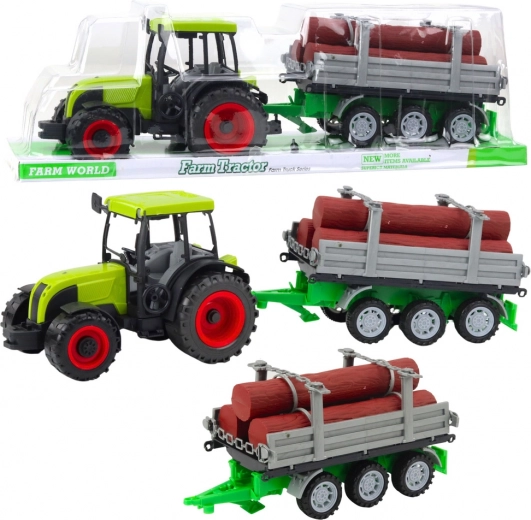Roheline traktor palgiveohaagisega 47 cm