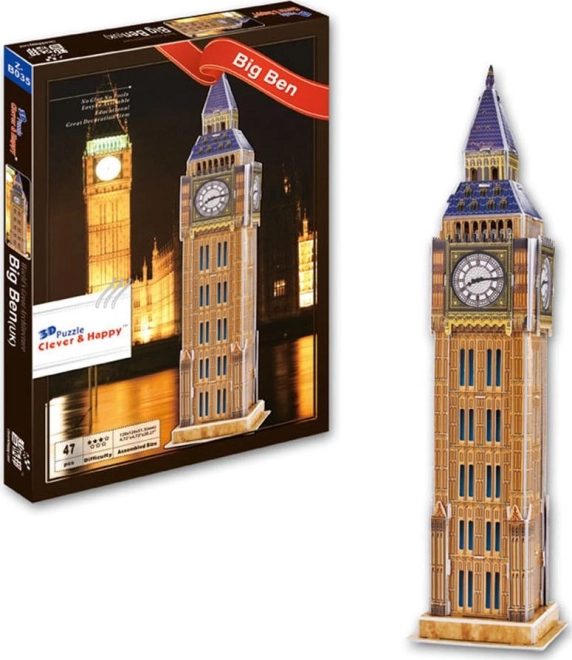 3D pusle Big Ben Londonist firmalt Clever&Happy, 47 tükki