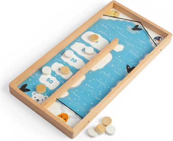 Bigjigs Toys puukettadega puidust lauamäng jääl