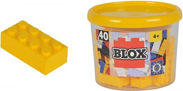 Simba Blox kollased ehitusklotsid 8 nupuga purgis - 1 tk