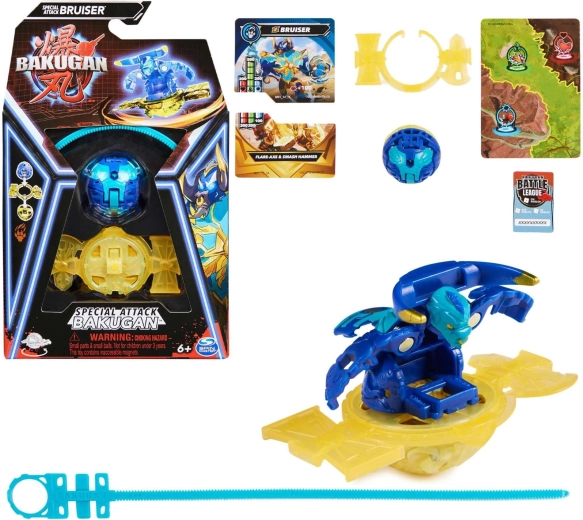 Bakugan Special Attack Bruiser – pöörlev figuur kaartidega firmalt Spin Master