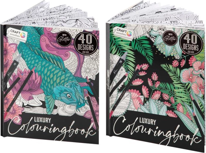 Luxe Glitter Coloring Book – 40 Pages