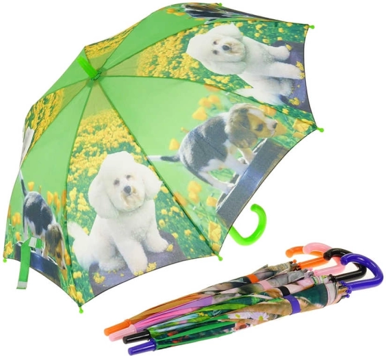 Children’s automatic umbrella with photo print of pets 69 × 100 cm - 1 piece