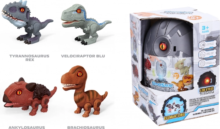 Dinosaur in an egg with light and sound effects – building kit