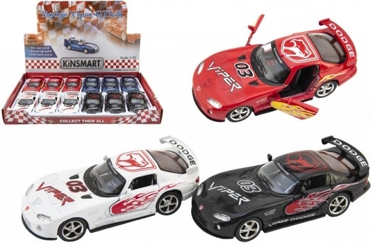 Kinsmart DODGE VIPER GTS‑R 1:36 metallmudel tagasitõmbemehhanismiga