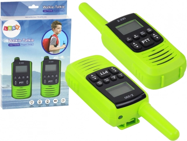 Compact Green Walkie-Talkie with 3 km Range for On-the-go Communication