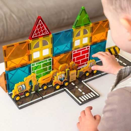 Your own construction site with vehicles