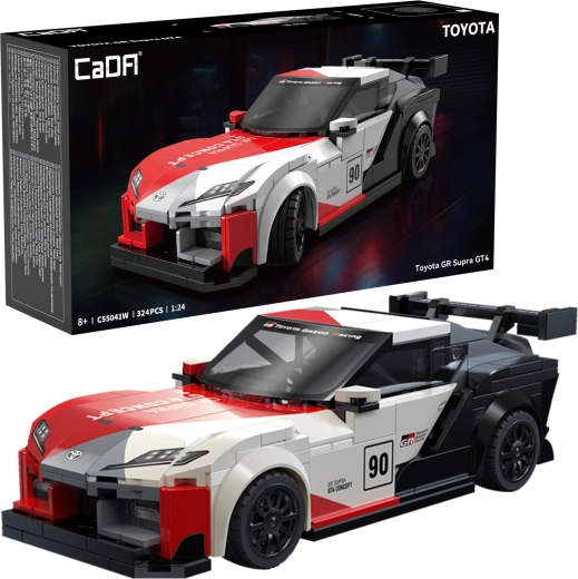 CaDA ehituskomplekt võidusõiduauto TOYOTA GR Supra GT4 (1:24, 324 detaili)