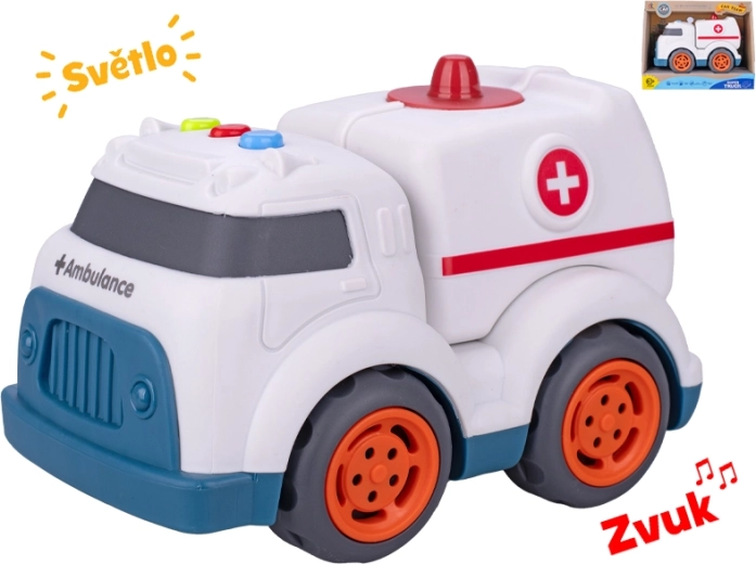 Kiirabiauto tulede ja helidega 17 cm