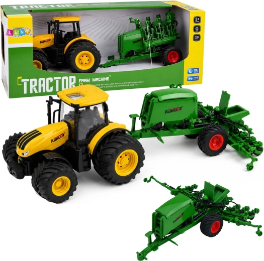 Valguste ja helidega traktor külvikuga 1:24