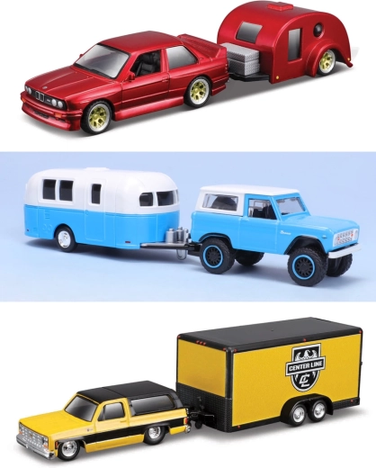 Maisto Design Tow & Go auto mudel haagisega 1:64