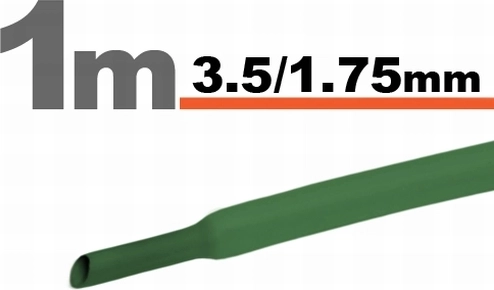 Green heat-shrink tubing 3.5 / 1.75 mm